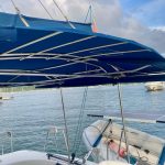 So sah die Konstruktion mit den Segellatten aus.